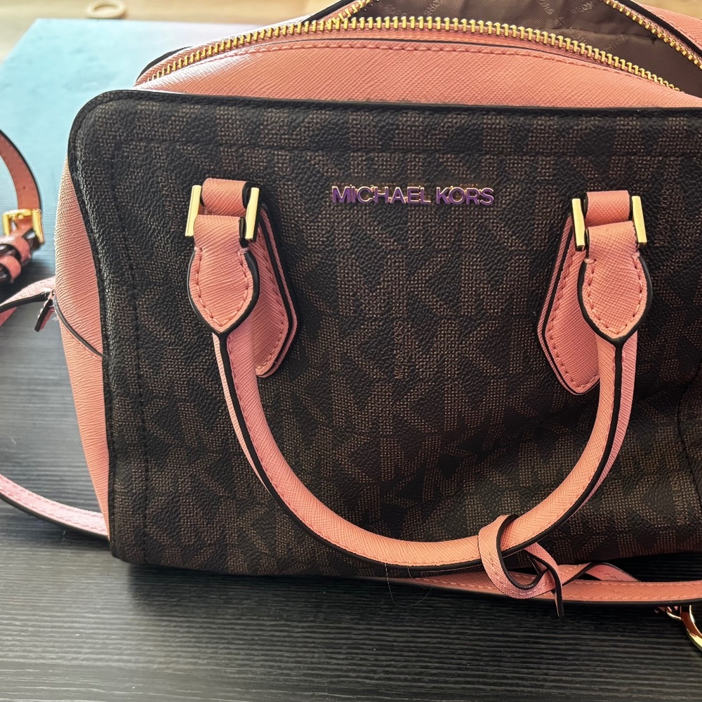 MK Pink and Brown handbag